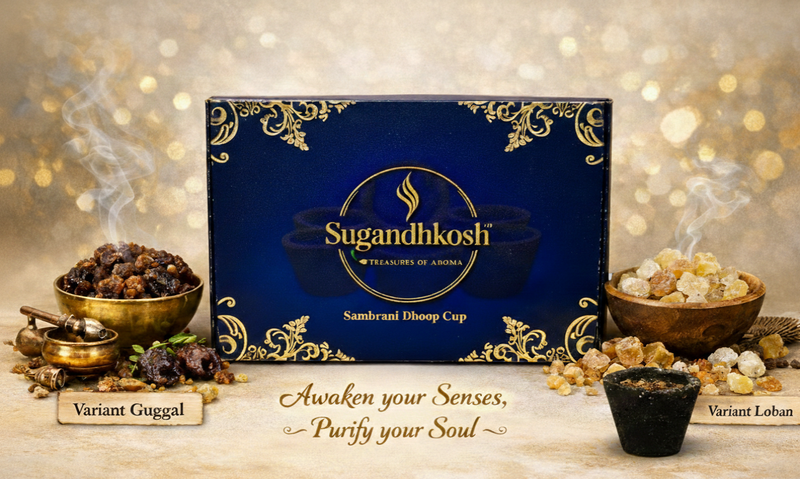 Guggal & Loban Sambrani Dhoop Cups Combo - Dual Fragrance | Sugandhkosh�